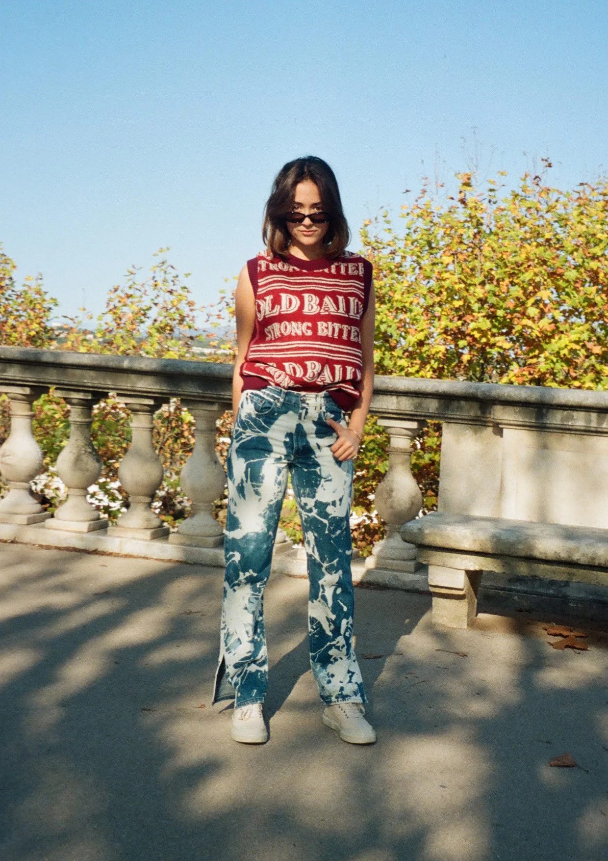 ADAM JONES - SPLIT LEG BLEACHED DENIM 