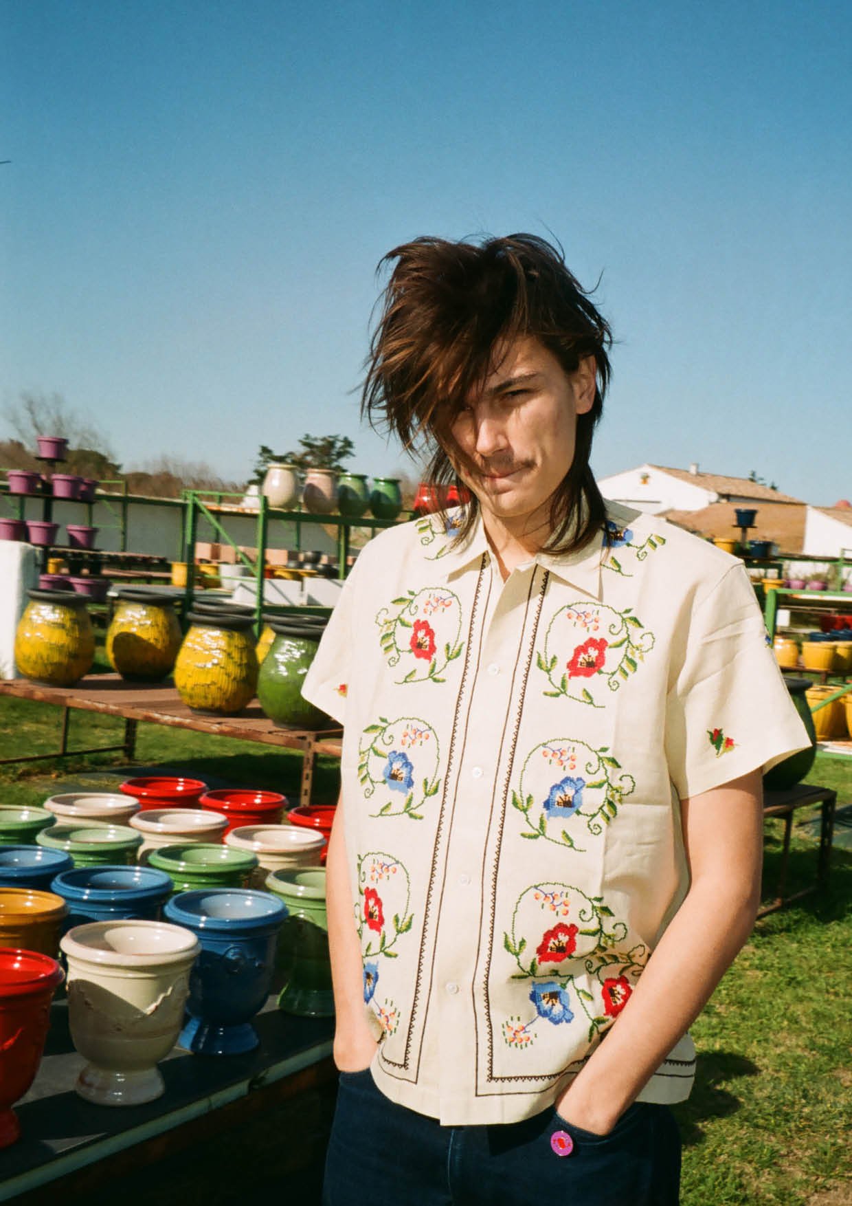 BODE - MORNING GLORY EMBROIDERED SHORT 