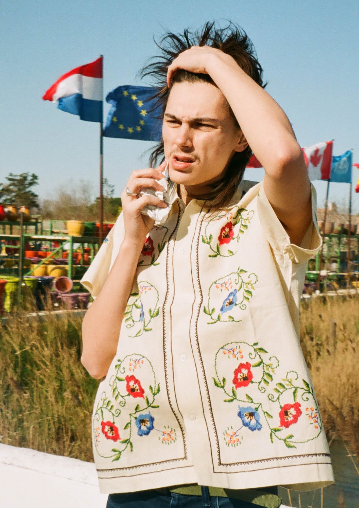 BODE - MORNING GLORY EMBROIDERED SHORT 