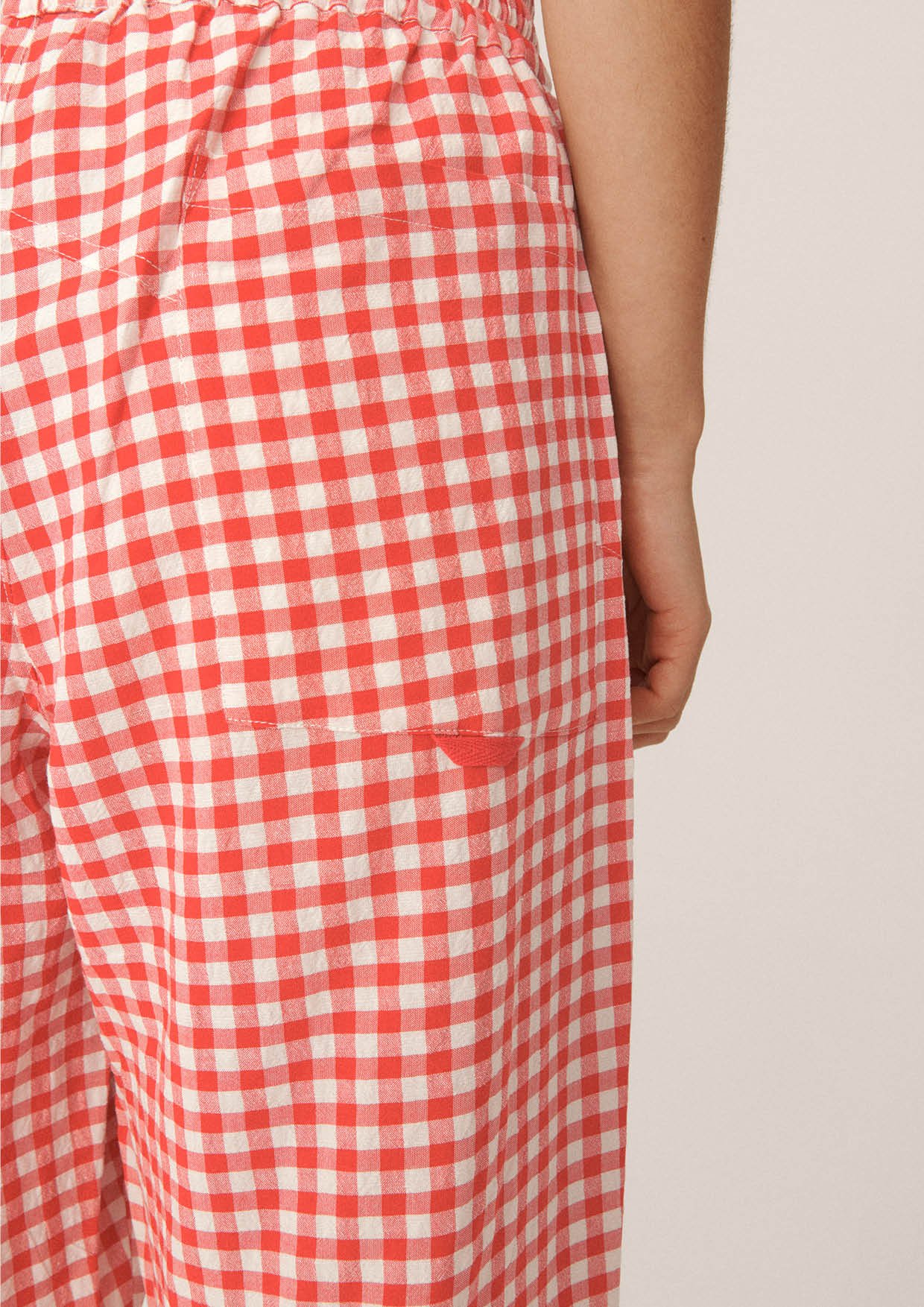 YMC - ALVA GINGHAM SKATE TROUSERS ECRU 