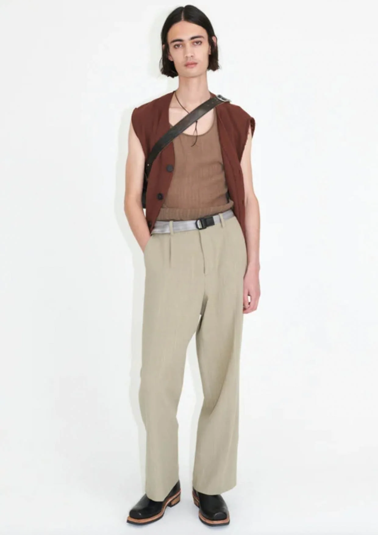 BORROWED CHINO KHAKI TRUE COTTON TWILL 