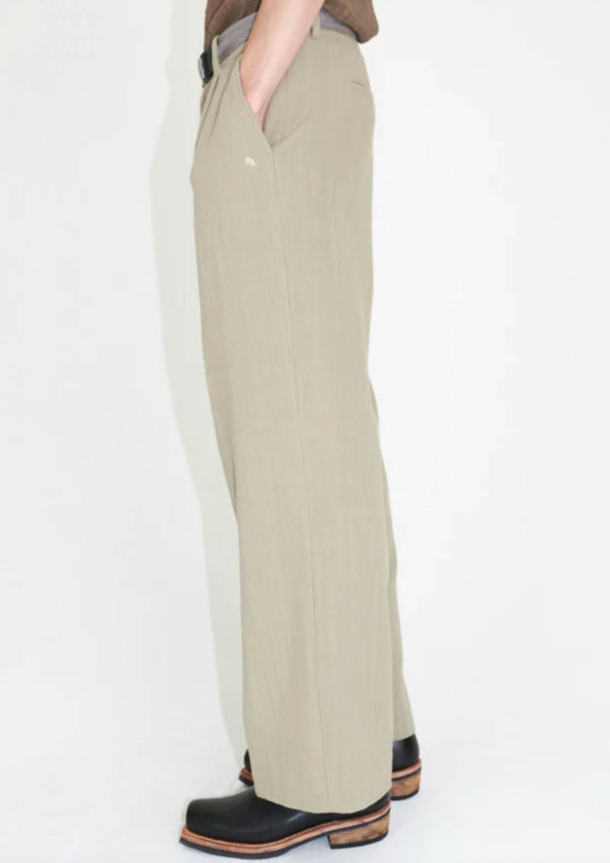 BORROWED CHINO KHAKI TRUE COTTON TWILL 
