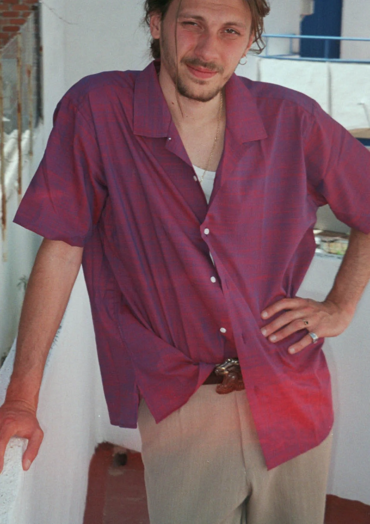 GITMAN VINTAGE - RED IRIDESCENT MADRAS 