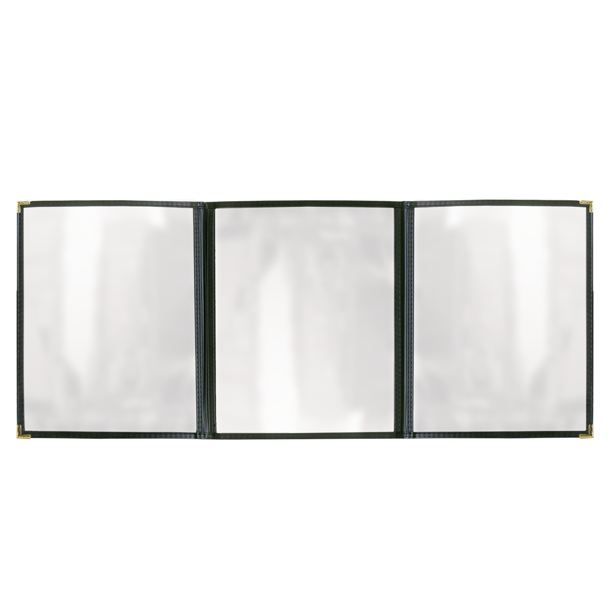 Triple Panel Foldout stitched Menu Cover, Black.png