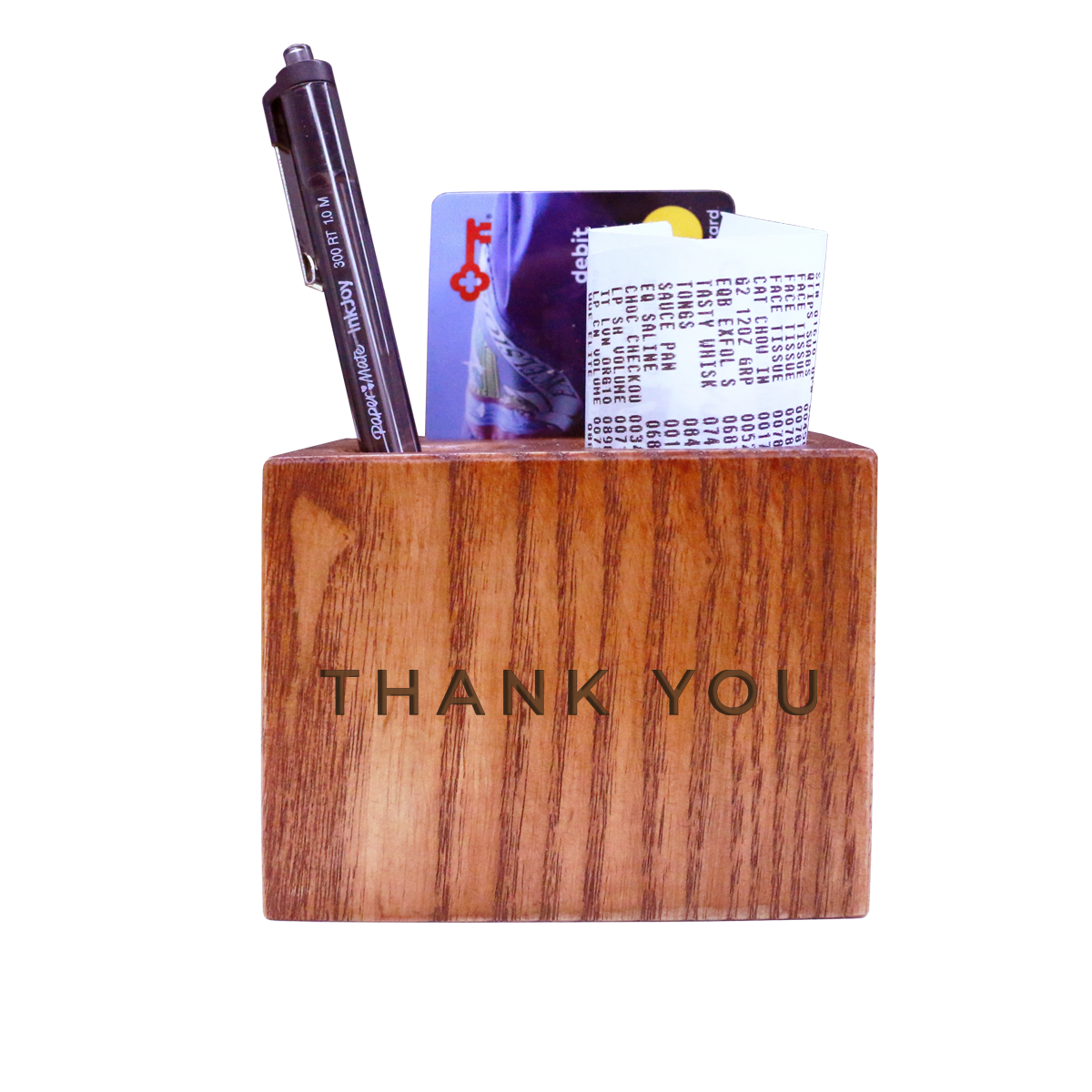 Wood Block Check Presenter Cherry Wood Finish.png