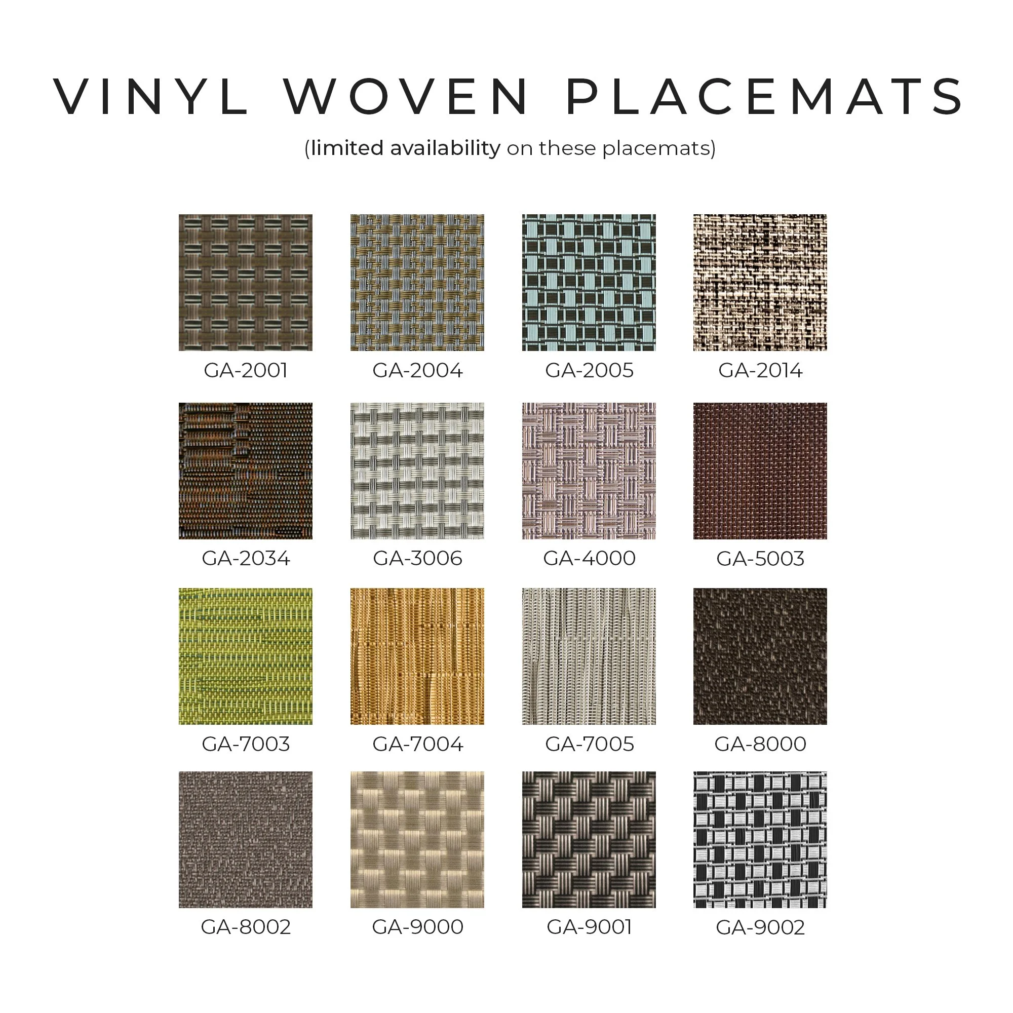 Vinyl Woven Placemats — Risch Menu Covers & More