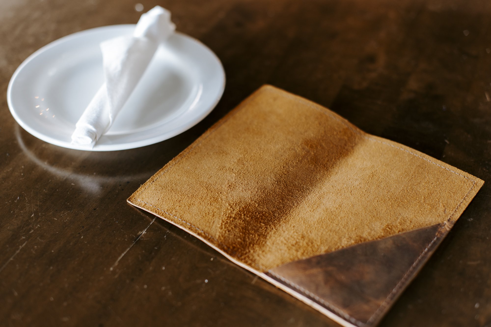 Brown Leather Check Presenter - Open.jpg