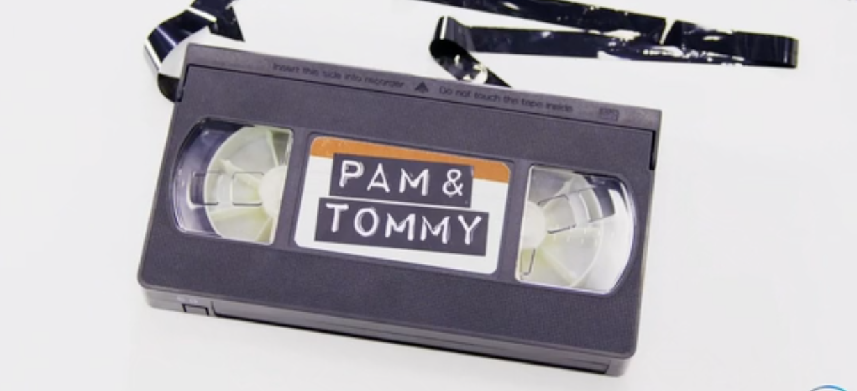 A promo for the Pam & Tommy drama on Disney + in 2022.