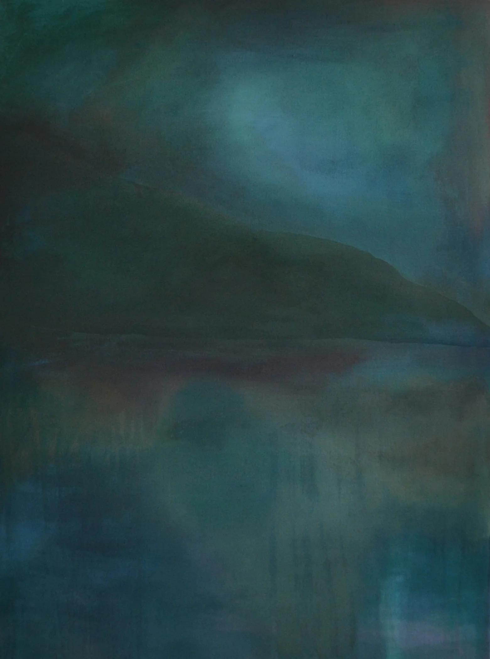 ‘Moonlight over the bay’ Ink and acrylic on canvas 100 x 70cm Sold