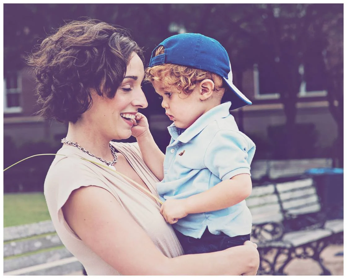 Erin Benson, founder of With Purpose, with her son, Sam in 2013.