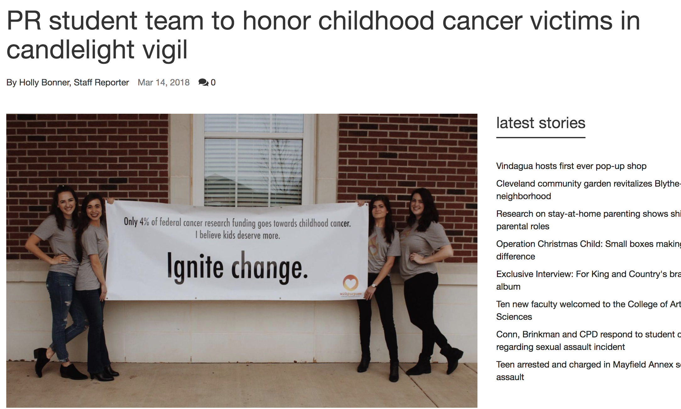 PR student team to honor cancer victims in candlelight vigil