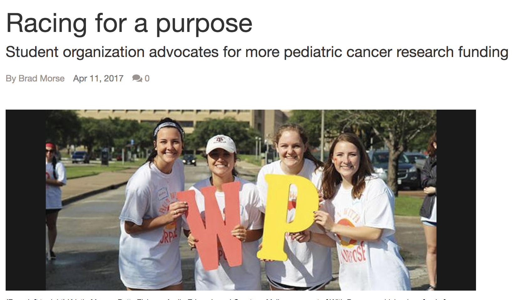 Racing for a purpose