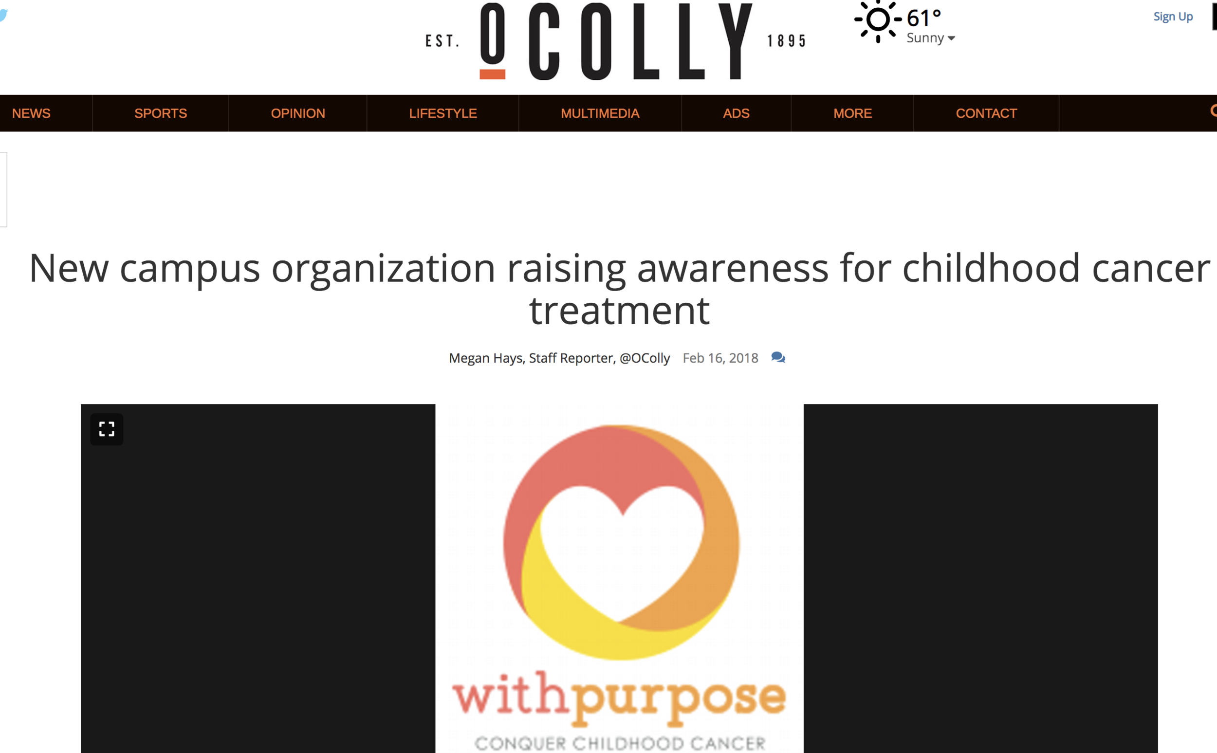 New campus organization raising awareness for childhood cancer treatment