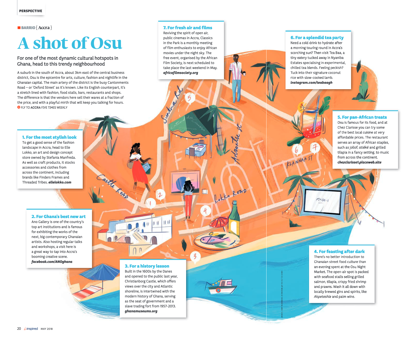Map of Osu, Accra (Client: Brussels Airline)