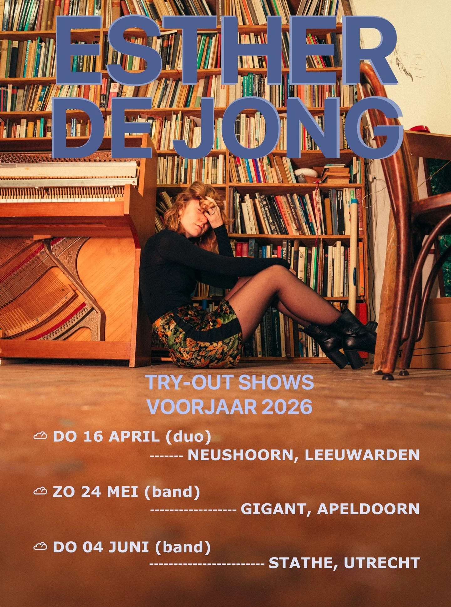 ☀ Try-out shows voorjaar 2026! ☀

We gaan de komende maanden een paar keer spelen om nieuwe liedjes uit te proberen die de afgelopen tijd zijn geschreven!🌩

Be there or be een vierkant:

☁ do 16 april - @neushoornlwd - voorprogramma van @mayte.offic