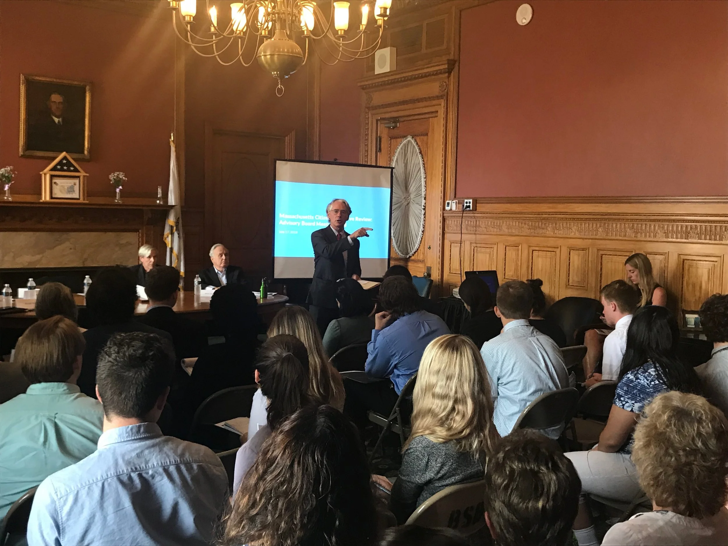 State Representative Jonathan Hecht (D-Watertown) introduced the 2018 Advisory Board Members and discussed the CIR project in Massachusetts.