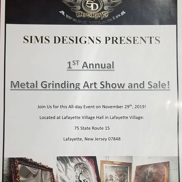 Searching for that perfect Christmas gift on Black Friday? Come mingle with us from 9am-6pm in the Village Hall at Lafayette Village! Jimmy Simeone of Sims Designs will have his Grinded Metal Art Portraits displayed and FOR SALE!!
See attached flyer 