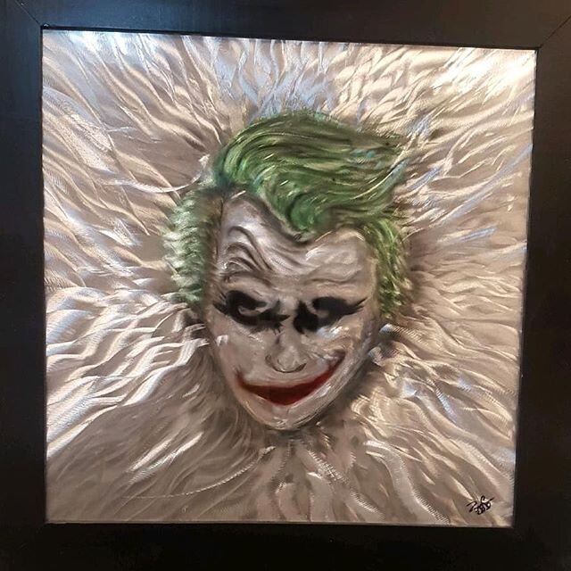 Joker! Just watched the movie and remembered when I grinded this up for a friend. 
#simsdesigns #metalgrinding #art #joker #clown