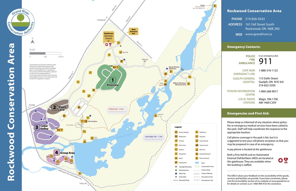 Rockwood Conservation Area Park Map