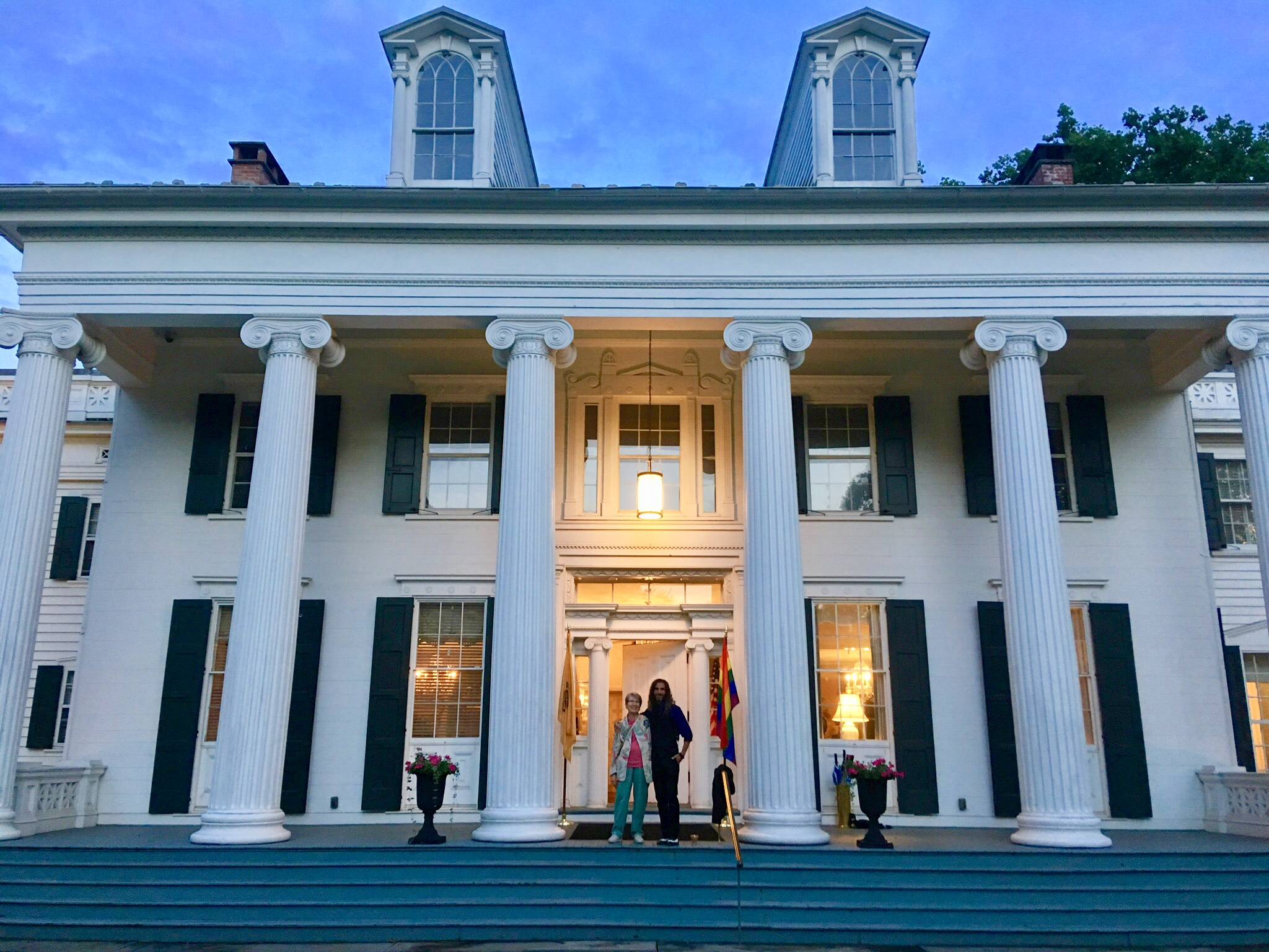 BRCSJ Chief Activist Robt Seda-Schreiber with Board Member Carol Watchler, Drumthwacket (proud @ Pride Reception, Governor's Mansion).jpg