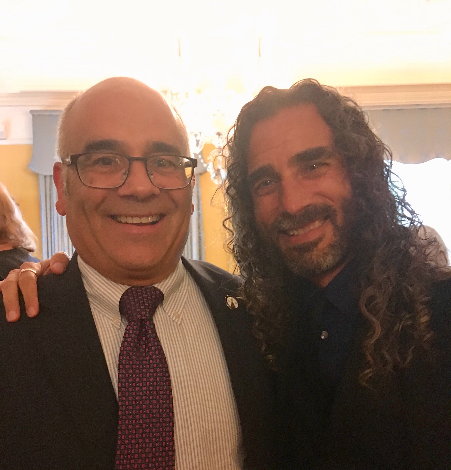 BRCSJ Chief Activist Robt Seda-Schreiber with Mayor Gusciora (proud @ Pride Reception, Governor's Mansion).jpg