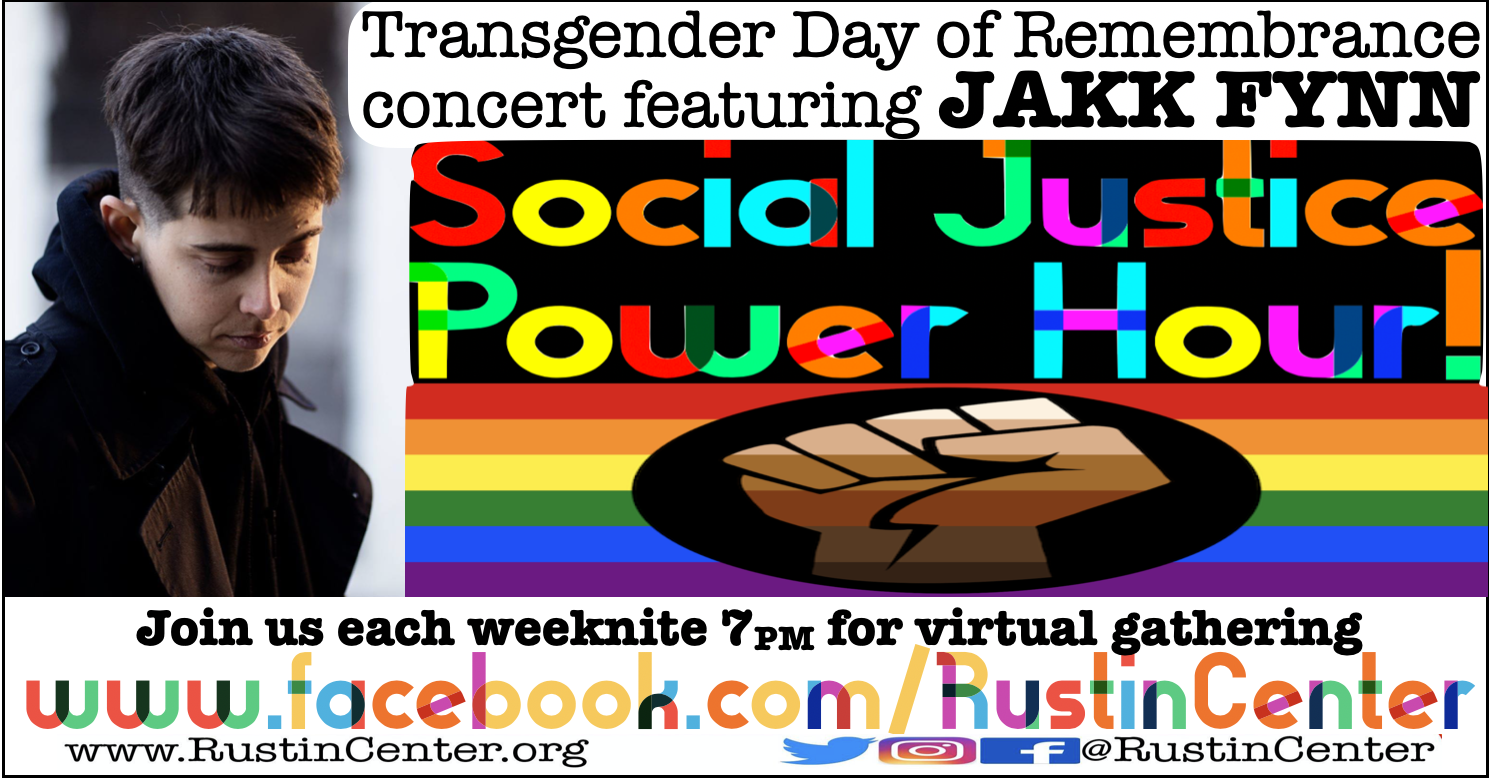 Social Justice Power Hour Transgender Day of Remembrance Concert ft. Jakk Fynn
