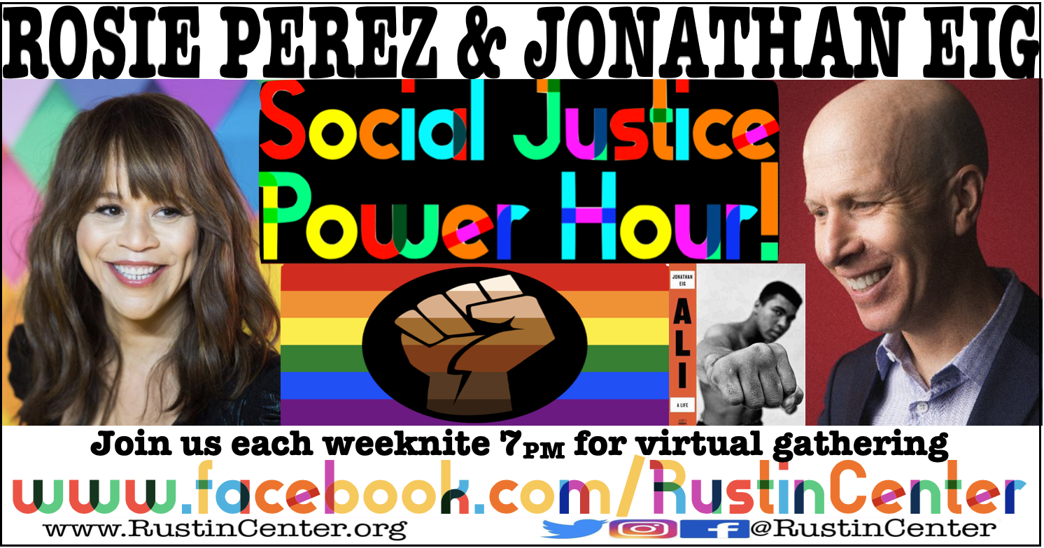 Social Justice Power Hour featurin' Rosie Perez & Jonathan Eig