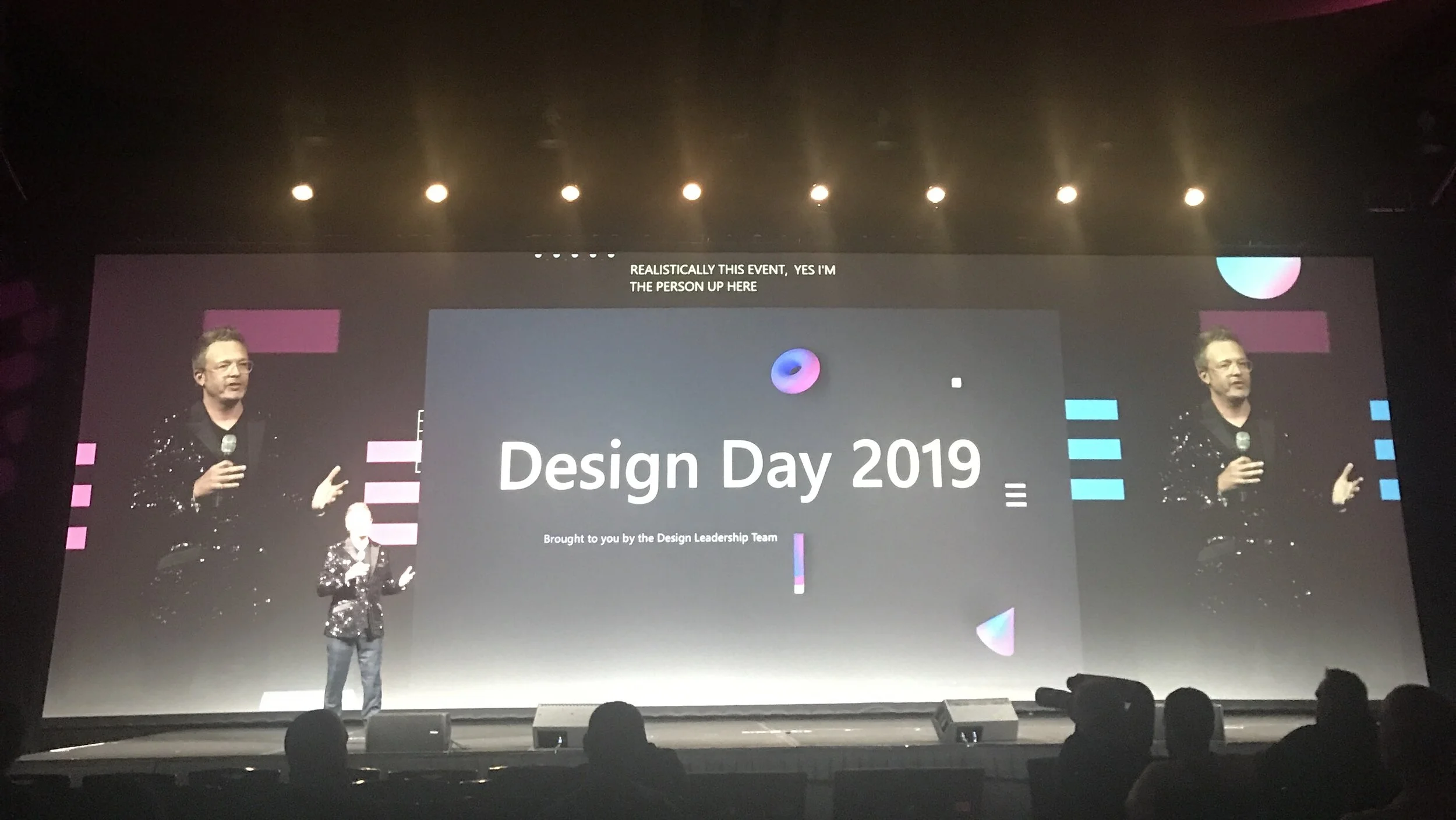 Jonah Sterling, The General Manager of Design at Microsoft giving a really impressive intro speech for the Design Day 2019. Thank you!