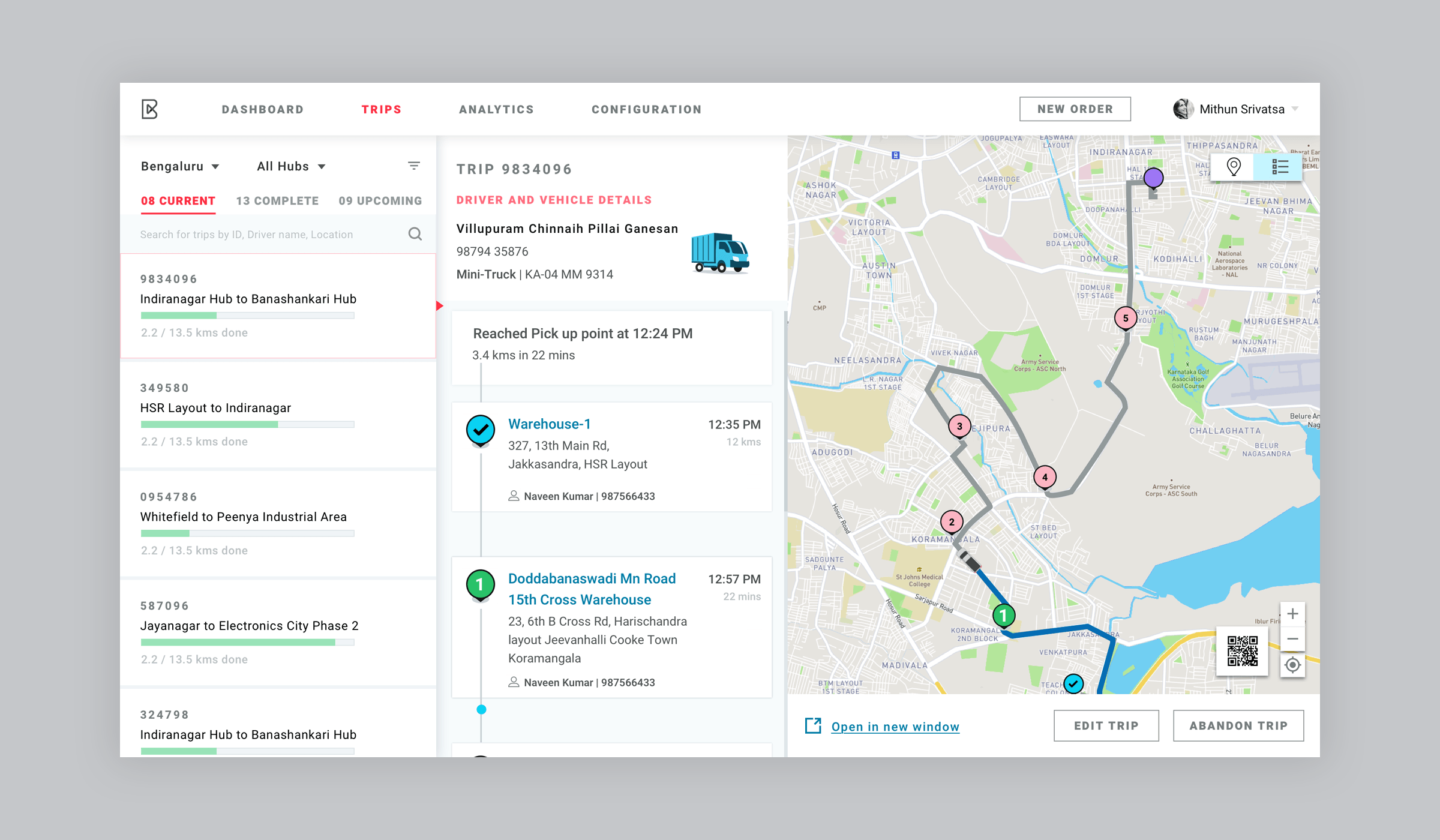 Live Trip Tracking