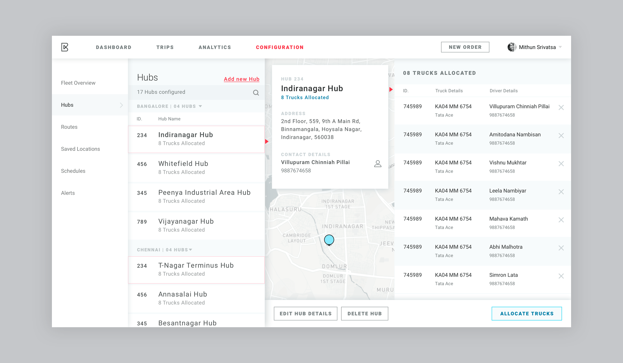 Hub configuration