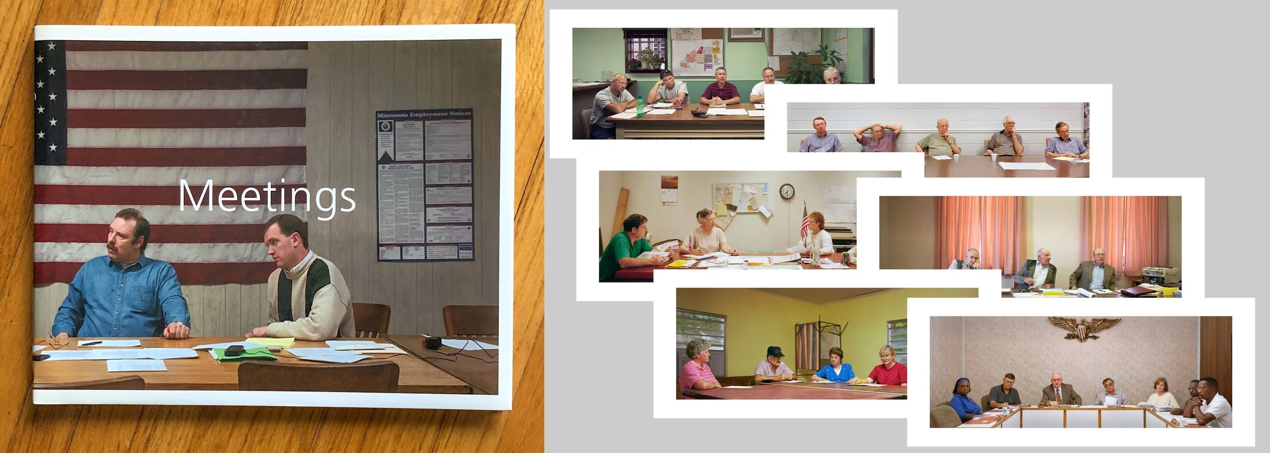 "Meetings" six limited edition prints in portfolio, 12X28 inches on paper. Reward (with Meetings book) for $1200 donation. Click image for full gallery.