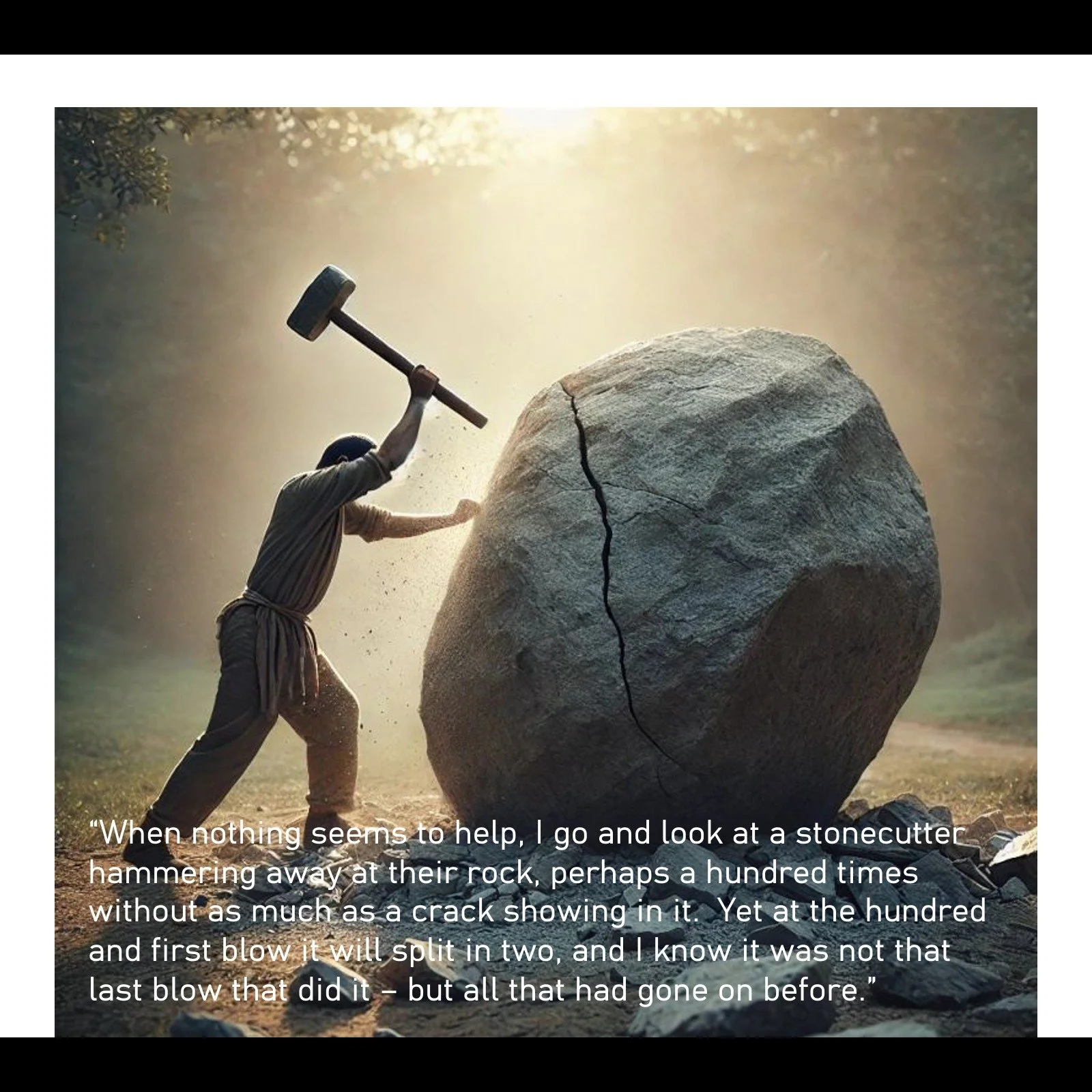Pursuing your best self in your sport requires both patience and reassurance that you are heading in the right direction. The above-mentioned quote by Jacob Riis captures the essence of what it takes to try and reach your potential.

You will spend l