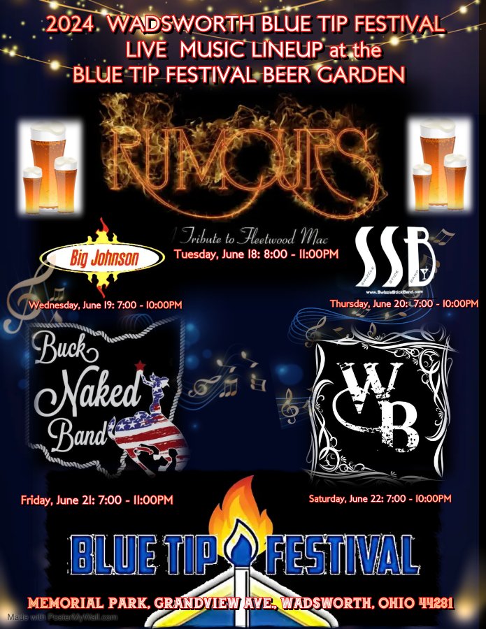 2024 Blue Tip Live Music Lineup — The Wadsworth Blue Tip Festival