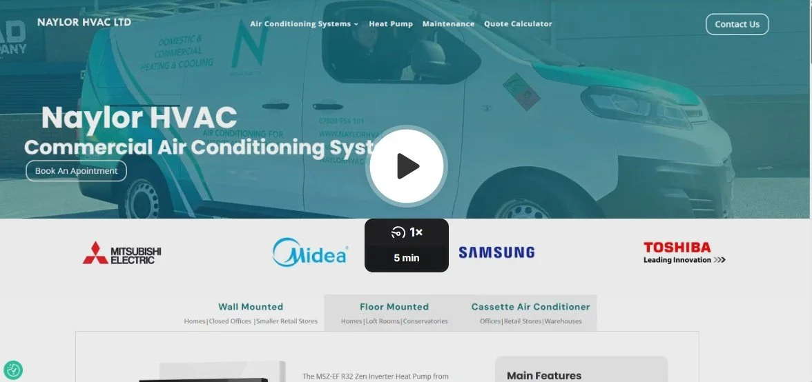 Copy bee creative free website audit CTA Naylor hvac