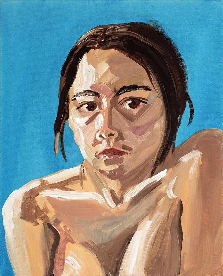 Self-portrait, 2018. Acrylic on canvas. 20" x 16". (Copy)