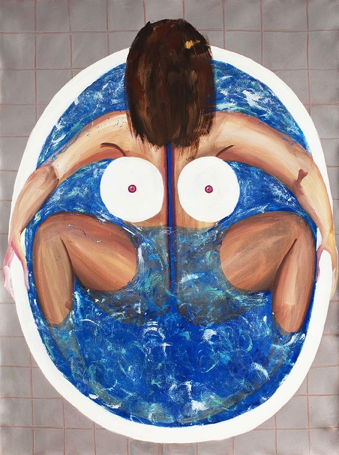 Bath, 2018. Acrylic on canvas. 4' x 3'. (Copy)