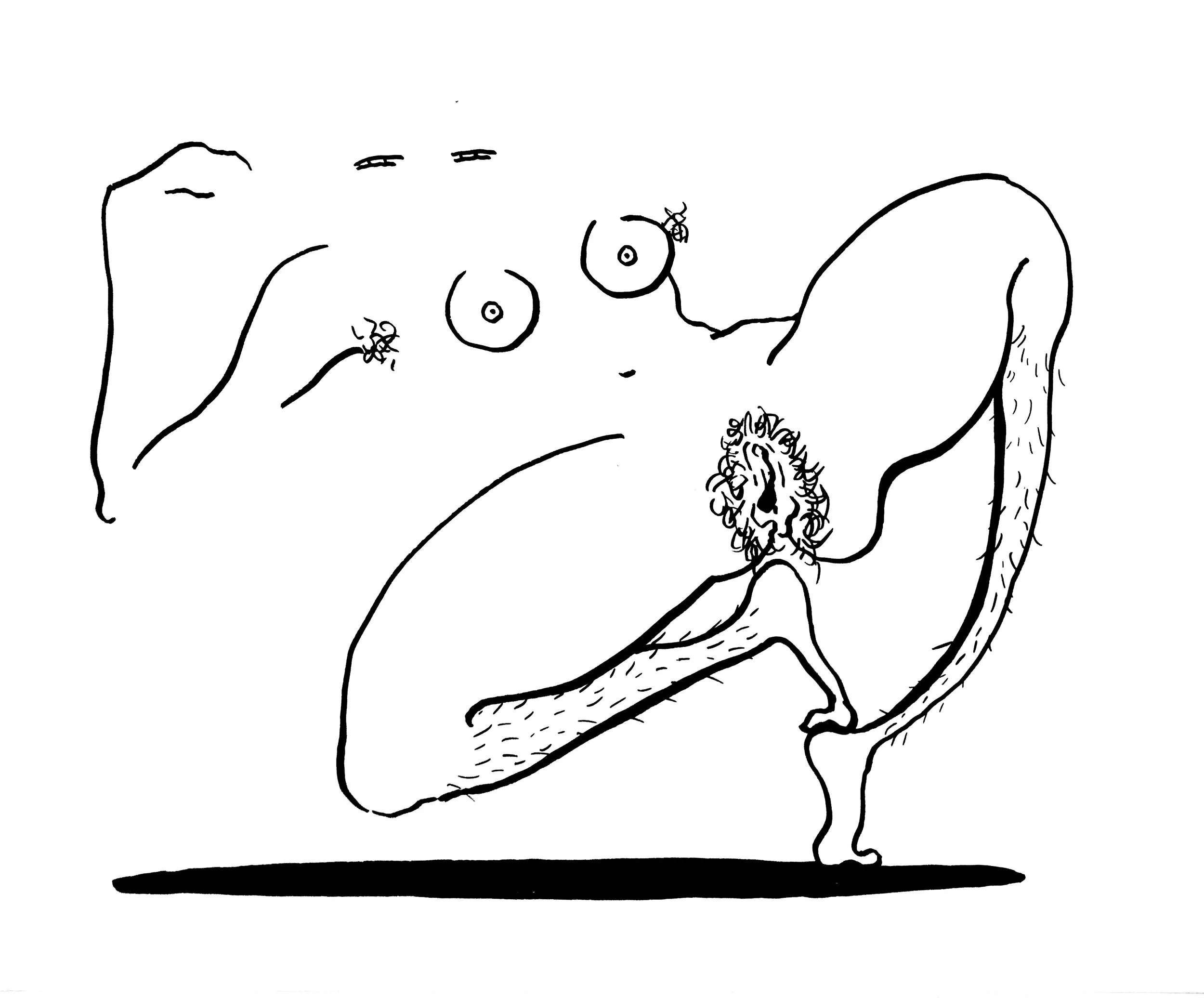Balancing Act, 2019. Pen on paper. 7.5" x 10". (Copy)