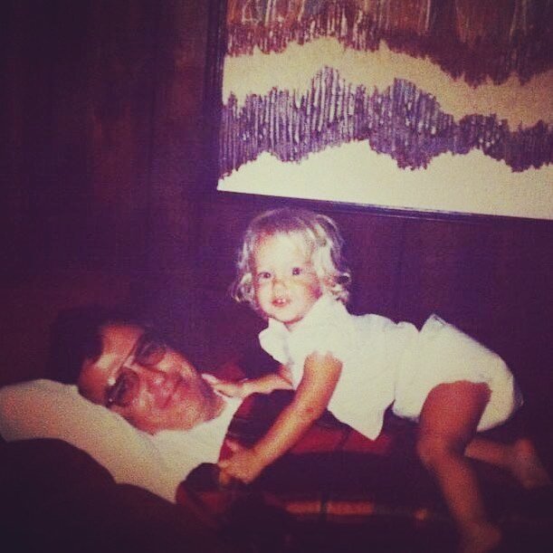 I have countless photos of me and my dad, but this one has to be my favorite. 1- because of everything retro about it, from his glasses to the  wall art. and 2- because as much as he supported me then, he still supports me to this day. because of him