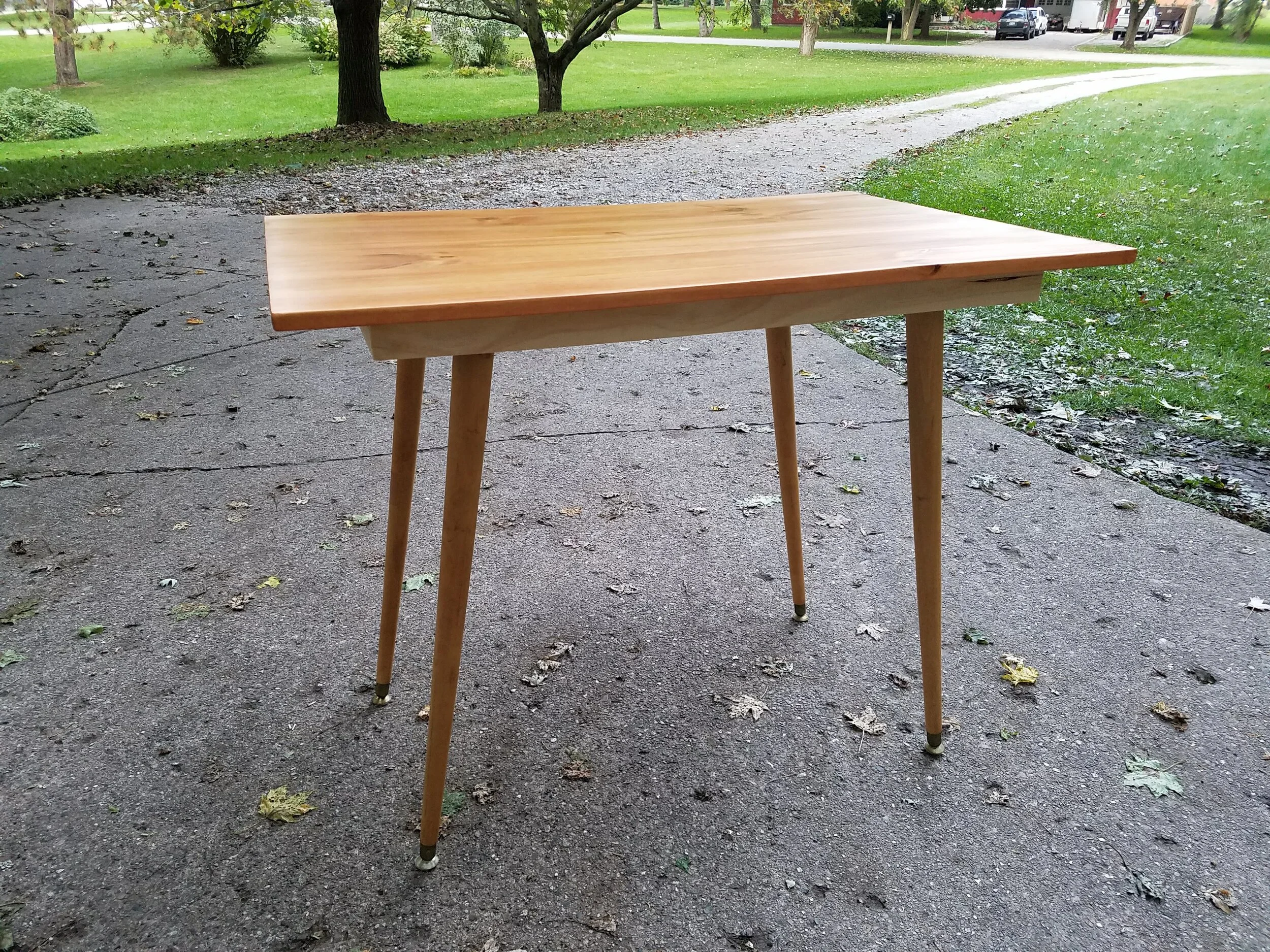 Three-toned, Pine and Maple Mid-Century Modern table
