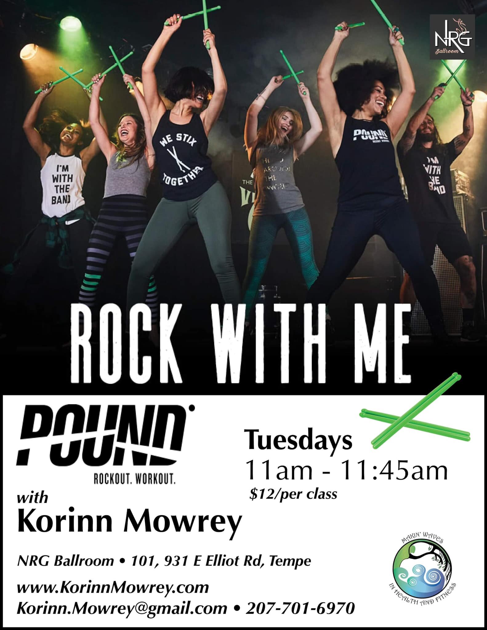 Join me tomorrow for another great Pound class at NRG!
