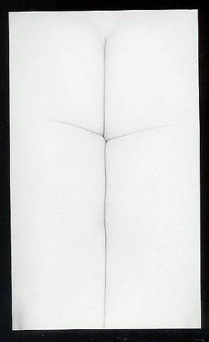 cleavage lines of buttocks forming cross