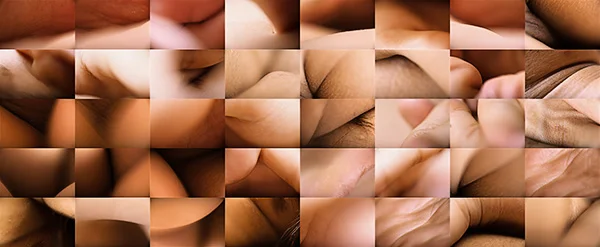 grid collage of skintones