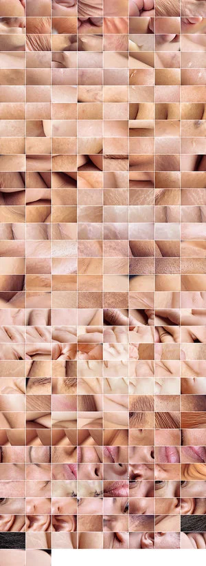 grid collage of skintones