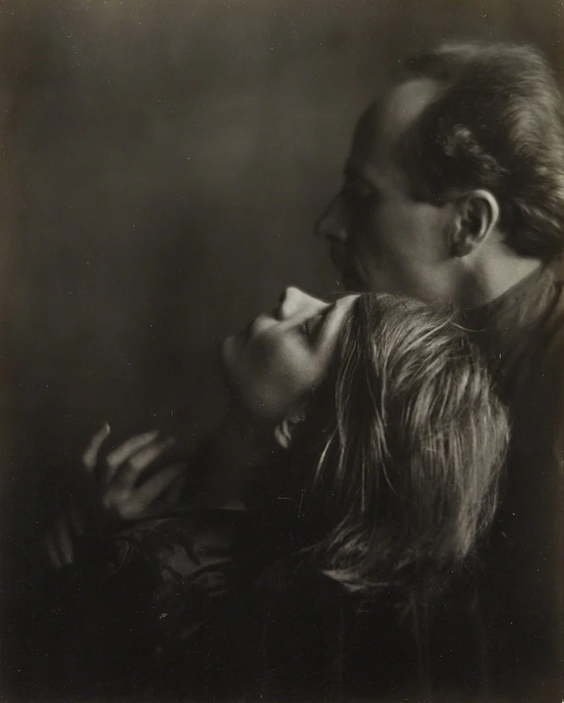 woman and man in profile