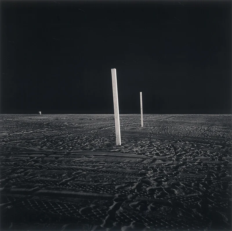 posts in beach sand