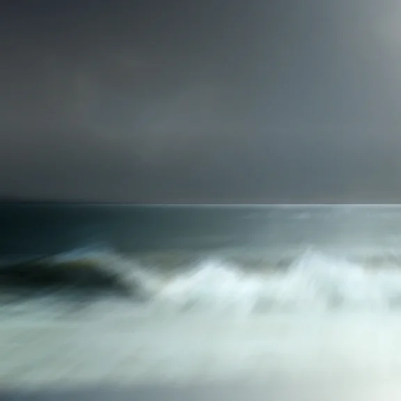 seascape wave crash dark sky