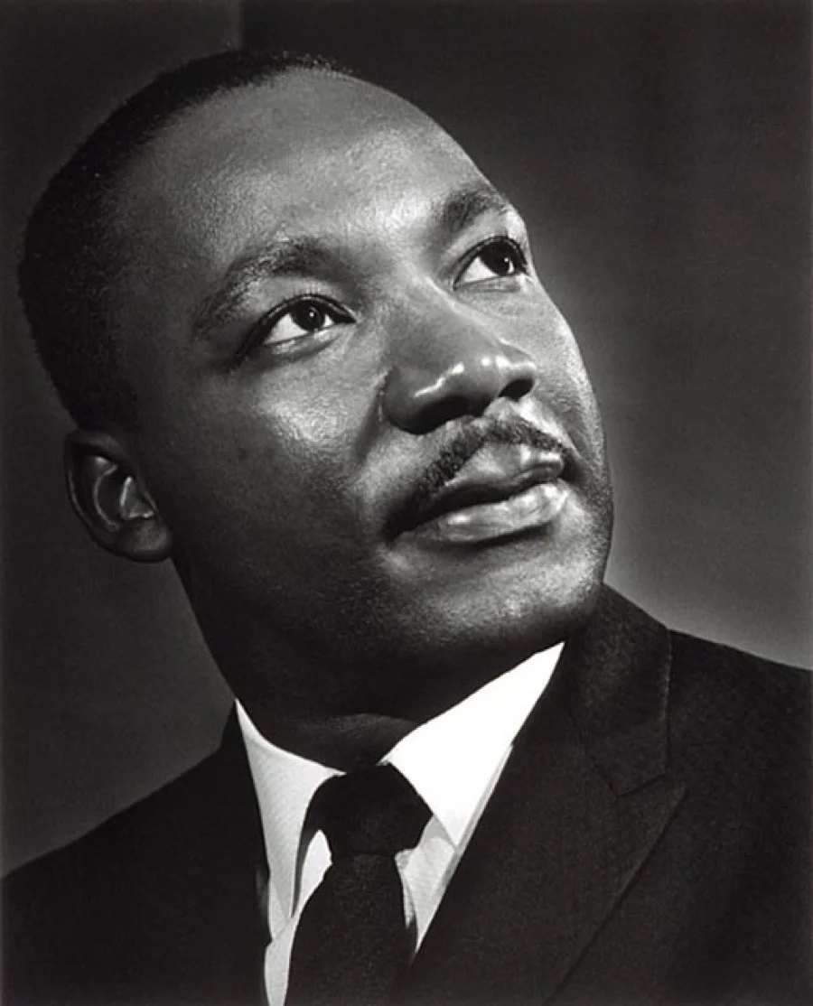 Martin Luther King looking up
