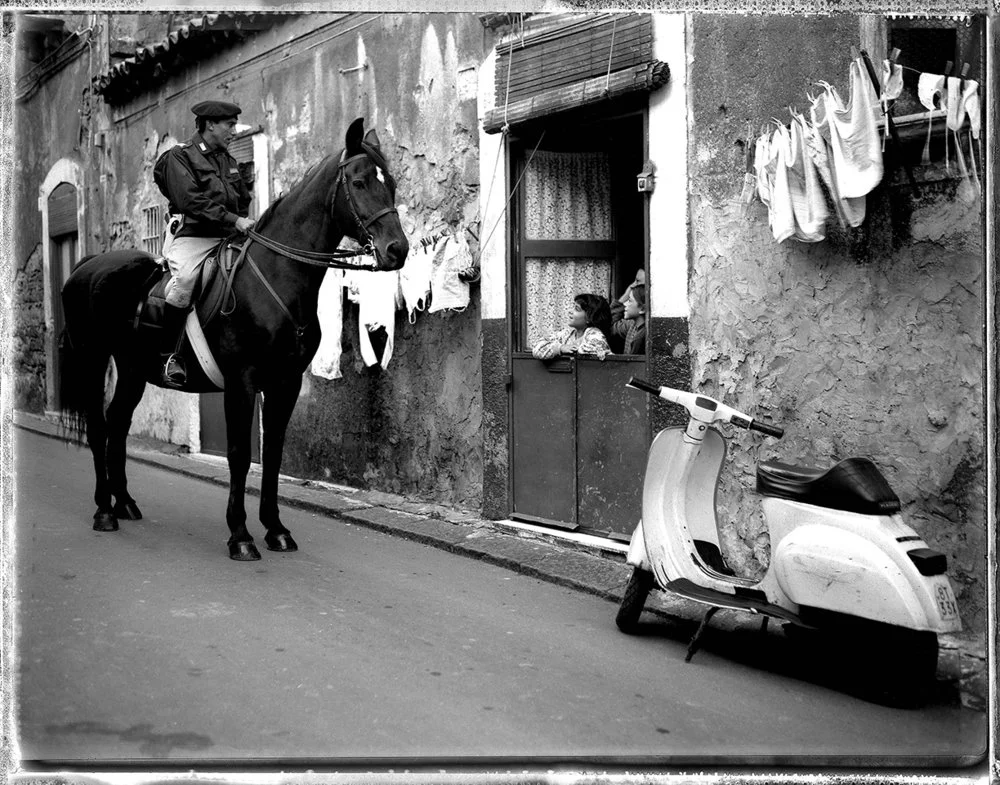 horse rider vespa