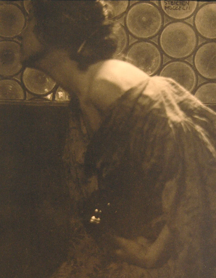 woman holding vase