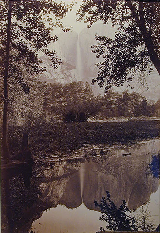 waterfall mirrored reflection